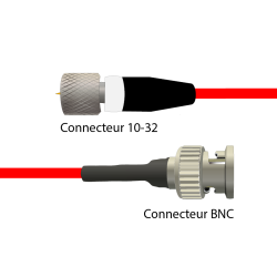 Câble Pour Accéléromètre Microdot Vers Bnc Faible Bruit AT-0109-XX