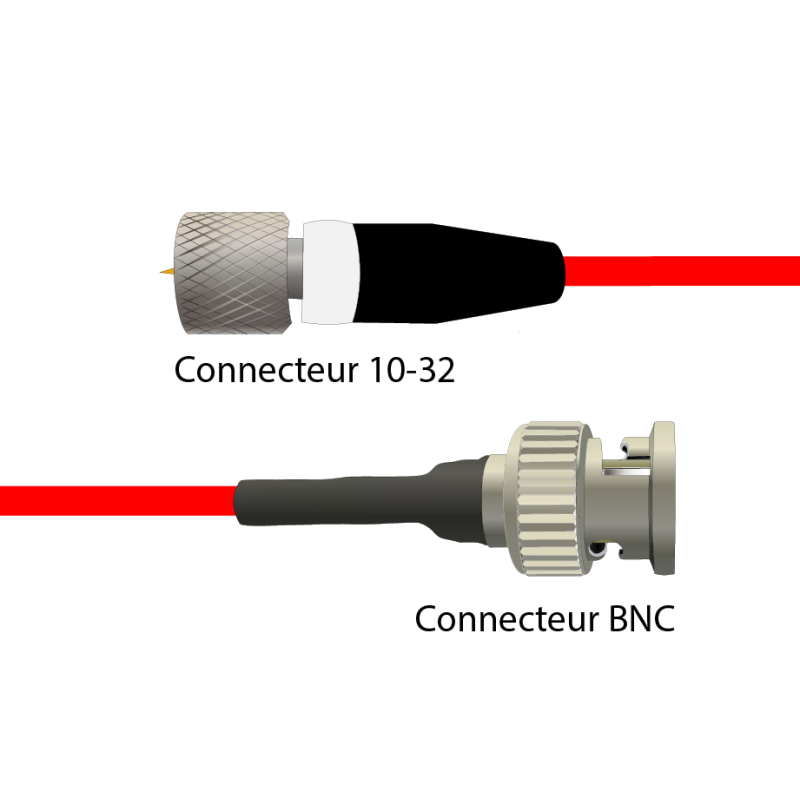 Câble Pour Accéléromètre Microdot Vers Bnc Faible Bruit AT-0109-XX