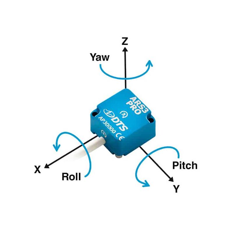 Capteur Vitesse Angulaire Triaxial 8000deg/sec Multiples Réponses Fréquences ARS3 PRO-8000 DTS