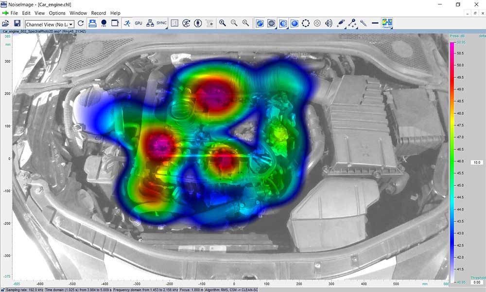 camera acoustique circulaire localisation source sonore moteur voiture