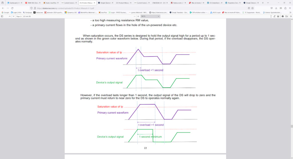 capteurs transducteurs mesure courant depassement